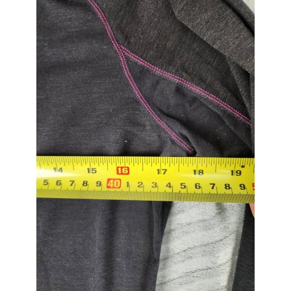 Paradox Merino Blend 1/4 Zip Base Layer Top Womens  L Black Pullover Thumb Holes - Picture 10 of 12